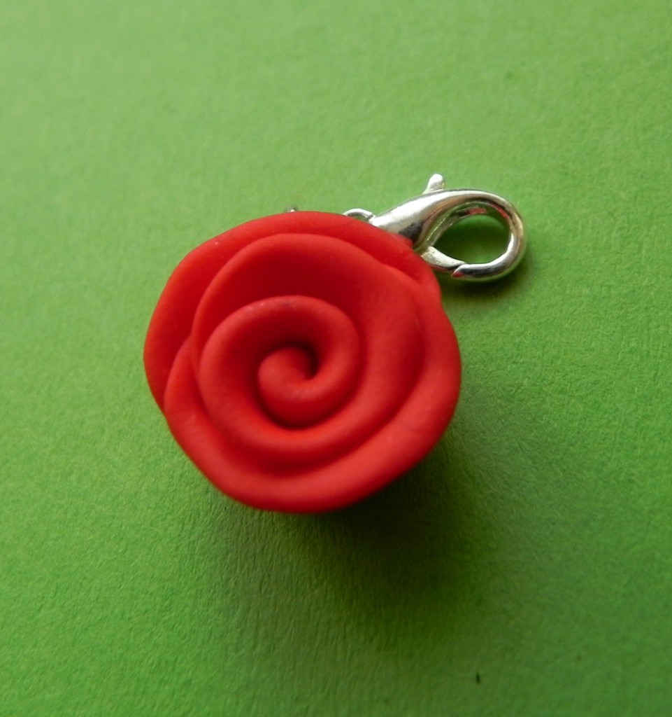 polymer clay rose